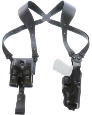 Galco VHS 4.0 Vertical Holster System, Glock 17 Gen 1-5, Black, Right, VHS4-224RB