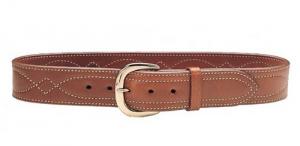 Galco SB6 Fancy Stiched Belt | Tan | 44 | Leather/Brass | LAPoliceGear.com