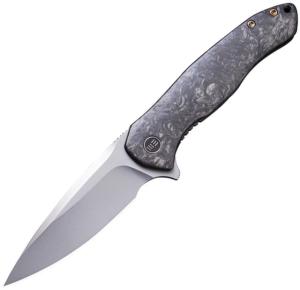 We Knife Co Ltd Kitefin Framelock Folding Knife, 3.25 bead blast finish CPM S35VN stainless blade, Marbled carbon fiber handle with titanium back han, 2001A