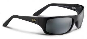 Maui Jim Peahi Sunglasses w/ Gloss Black Frame and Neutral Grey Lenses - 202-02
