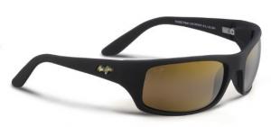 Maui Jim Peahi Sunglasses w/ Matte Black Rubber Frame and HCL Bronze Lenses - H202-2M