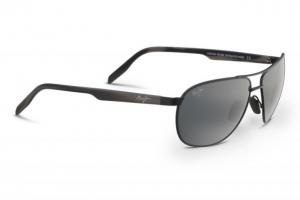Maui Jim Castles Sunglasses, Matte Black Frame, Neutral Grey Lens, Polarized, 728-2M