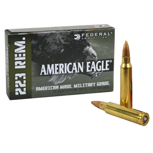 Federal American Eagle .223 Rem Military Grade 55gr 20 Round Box AE223M