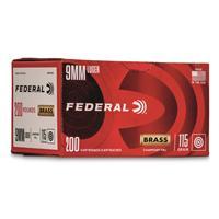 Federal Champion, 9mm, FMJ, 115 Grain, 200 Rounds
