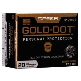 Speer Ammo 54000GD Gold Dot Personal Protection 10mm Auto 200 GR