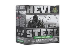 Hevishot 12 Gauge Shotgun Ammunition HS60288 3" 2-BB Steel 25 Rounds