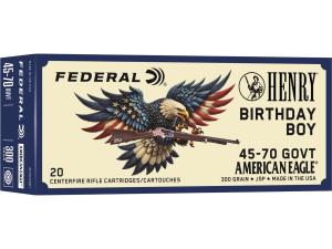 Federal Henry Birthday Boy Edition American Eagle 45-70 Government Ammo 300 Grain Jacketed Soft Point - 521069