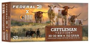Federal x Henry Cattleman Edition rifle Ammunition 30-30 Win 150gr SP 2390 fps 20/ct