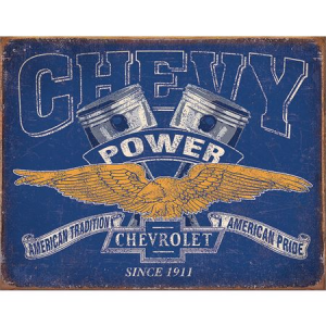 Tin Signs 2199 Chevy Power Tin Sign
