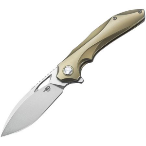 Bestech 1813D ESKRA Framelock Gold Knife with Gold Titanium Handle