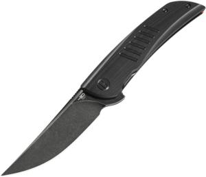 Bestech Knives Swift Linerlock Folding Knife, 3.5 black stonewash finish D2 tool steel blade, Black G10 handle, BG30D