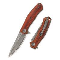 BucknBear Damascus Falcon Folding Knife