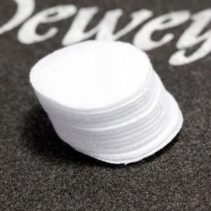 J. Dewey P-171 1-1/4in. Round Patches 100/bag, White, P171