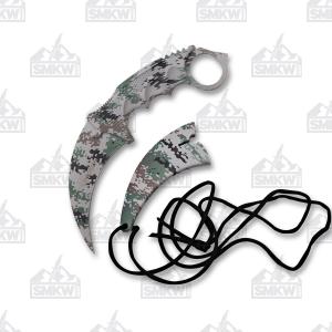 Neptune Trading WarTech Karambit Neck Knife Digital Camouflage Blade and Handle