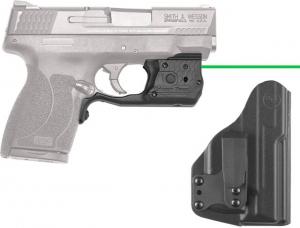 Crimson Trace Laserguard Pro Green Laser / 150 Lumen LED White Light for Smith and Wesson M/P 45 Shield w/ BladeTech IWB Holster, LL-808G-HBT