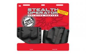 Stealth Operator Twin Mag Double Magazine Pouch Right Hand Nylon Compact Model Holster, Black, SOH60226C