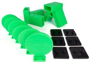 Throom Targets Bounceback Plate Rack 6in Round Target Kit, Green, 11006-0116