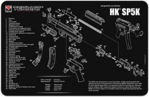 Tekmat Armorers Bench Mat 11inx17in Heckler & Koch SP5K, 17HKSP5K