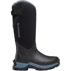 LaCrosse Alpha Thermal Waterproof Rubber Boots for Ladies - Black/Cerulean - 6M
