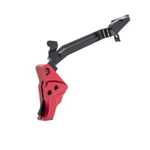 Tyrant Designs Glock Gen 3-4 Pistol Trigger, w/ Bar, Red/Black, TD-GTRIG-3-4-Red-Black-BAR