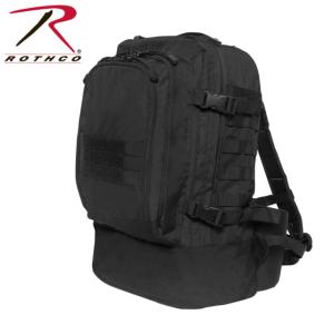 Rothco Skirmish 3 Day Assault Backpack, Black, 2641-Black