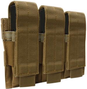 Rothco MOLLE Triple Pistol Mag Pouch, Coyote Brown, 51102-CoyoteBrown