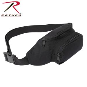Rothco Canvas Crossbody Fanny Pack, Black, 54321