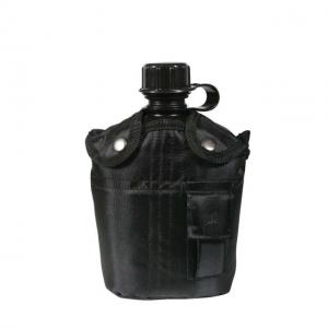 Rothco 3 Piece Canteen Kit With Cover & Aluminum Cup, Black, 1141-Black