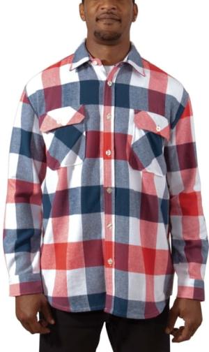 Rothco Extra Heavyweight Buffalo Plaid Flannel Shirt - Mens, Red/White/Blue Plaid, MediuMedium, 47390-RedWhiteBluePlaid-M
