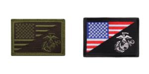 Rothco US Flag / USMC Globe and Anchor Morale Patch, Olive Drab, 1738-OliveDrab