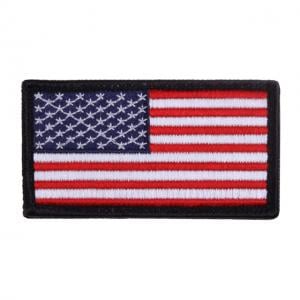 Rothco American Flag Patch - Hook Back, Bulk Packaging, Red/White/Blue/Black, 1884-RedWhiteBluewithBlackBoarder-Normal-BulkPackaging