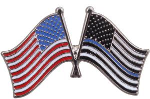 Rothco Thin Blue Line US Flag Pin, Red/White/Blue, 1966