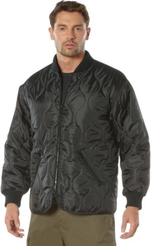 Rothco Concealed Carry Quilted Woobie Jacket - Mens, Black, Large, 20420-Black-L