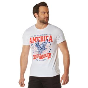 Rothco Freedom & Liberty Patriotic T-Shirt, White, Medium, 18120-White-M