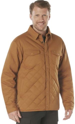 Rothco Diamond Quilted Cotton Jacket - Mens, Work Brown, Medium, 42015-WorkBrown-M