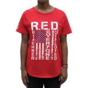 Rothco R.E.D. Remember Everyone Deployed T-Shirt - Women's, Red, Small, 11825-S