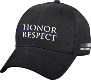 Rothco Honor and Respect Thin Blue Line Low Profile Cap - Black, 4463