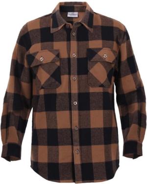 Rothco Extra Heavyweight Buffalo Plaid Flannel Shirt - Men's, Brown Plaid, 2XL, 4668-BrownPlaid-2XL