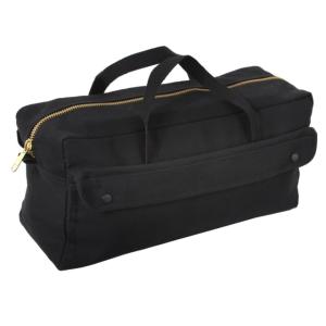 Rothco Canvas Jumbo Tool Bag With Brass Zipper, Black, 8150-Black