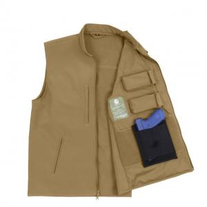 Rothco Concealed Carry Soft Shell Vest, Coyote Brown, M, 86600-CoyoteBrown-M