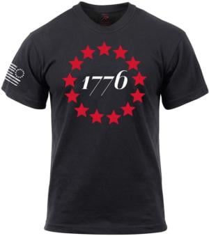 Rothco 1776 T-Shirt - Mens, Black, Medium, 10831-M