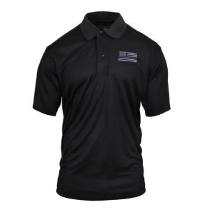 Rothco Thin Blue Line Moisture Wicking Polo, 2XL, 2813-2XL