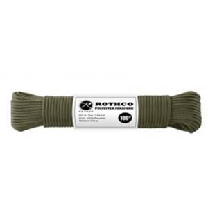 Rothco 550lb Type III Polyester Paracord, Olive Drab, 50 ft, 30700-OliveDrab-50