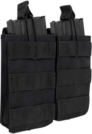 Rothco MOLLE Open Top Double Mag Pouch, Black, 31005-Black