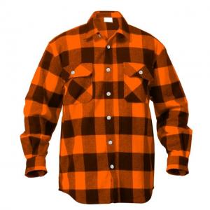 Rothco Extra Heavyweight Buffalo Plaid Flannel Shirts, Orange Plaid, 2XL, 4673-OrangePlaid-2XL