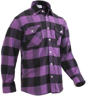 Rothco Extra Heavyweight Buffalo Plaid Flannel Shirt - Mens, Extra Large, Purple Plaid, 3989-PurplePlaid-XL