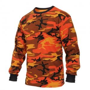 Rothco Long Sleeve Colored Camo T-Shirt, Savage Orange Camo, 2XL, 3137-SavageOrangeCamo-2XL