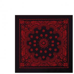 Rothco Large Trainmen Bandanas 27 Inch, Black/Red, 4349-BlackRed
