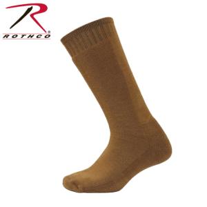 Rothco Mid-Calf Military Boot Sock, Coyote Brown, L, 4625-CoyoteBrown-L