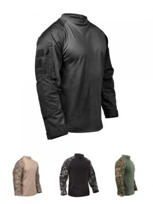 Rothco Tactical Airsoft Combat Shirt, Black, XL, 45010-Black-XL